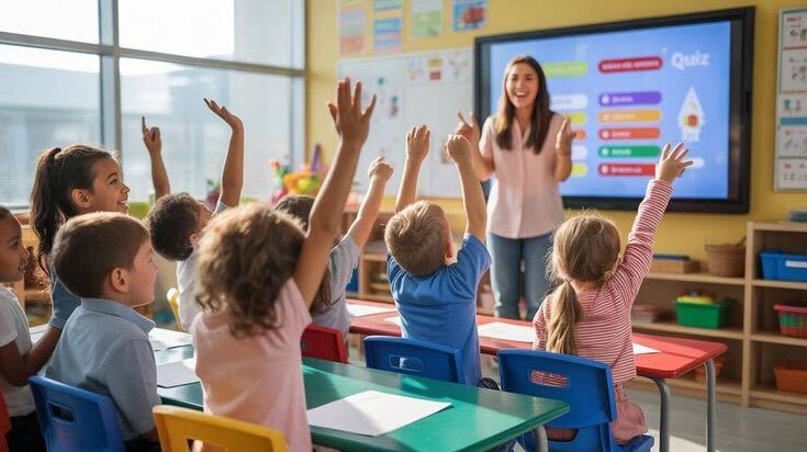 Interactive classroom with smart board at Sunrays School